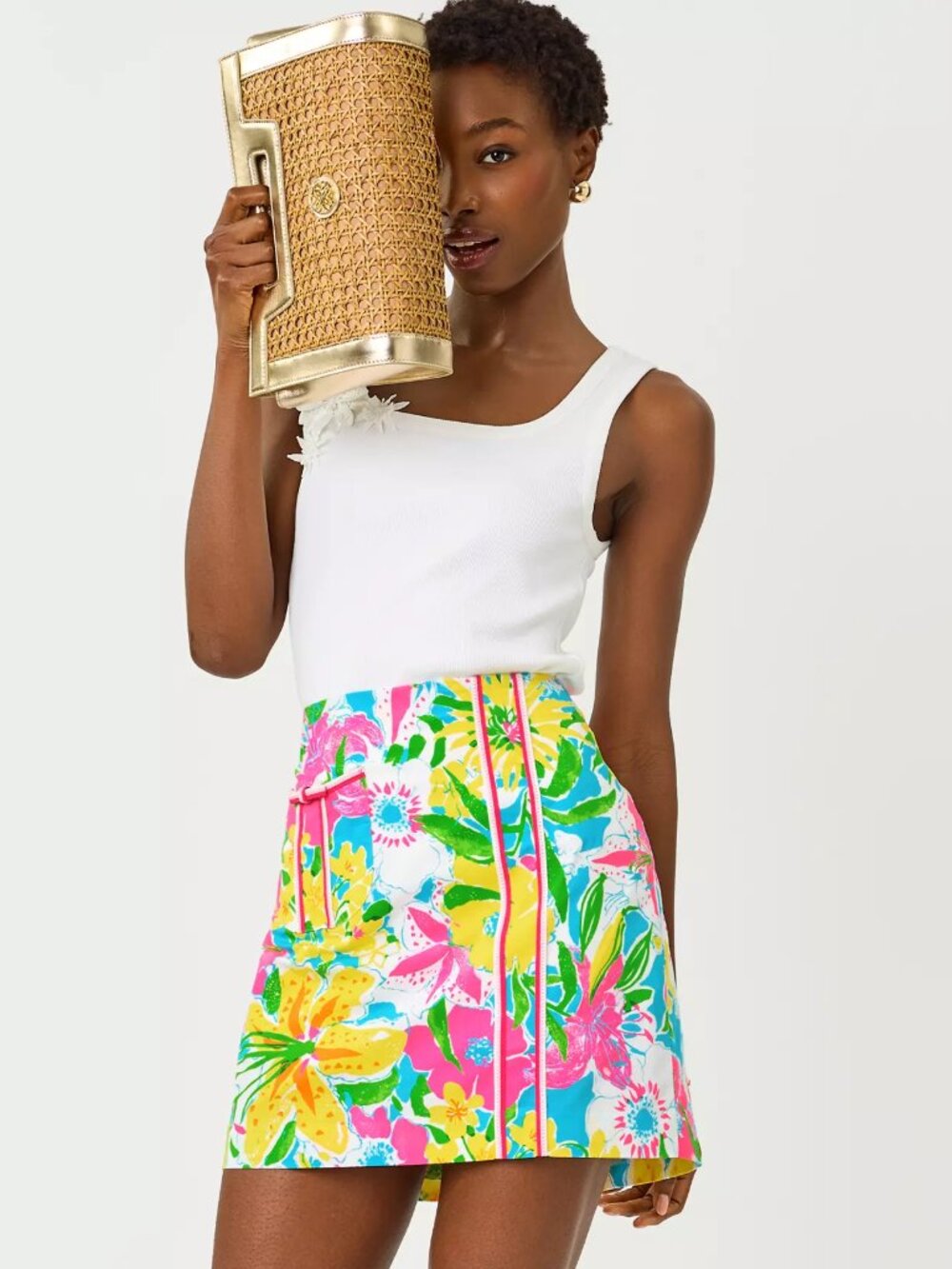 NWT Lilly Pulitzer Kels High Rise Mini Skort, Multi Lovely Lilly, SZ 2